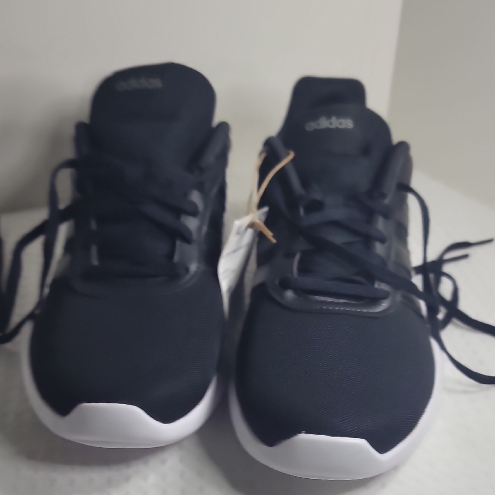 adidas Mens  Black and White Athletic Sneakers